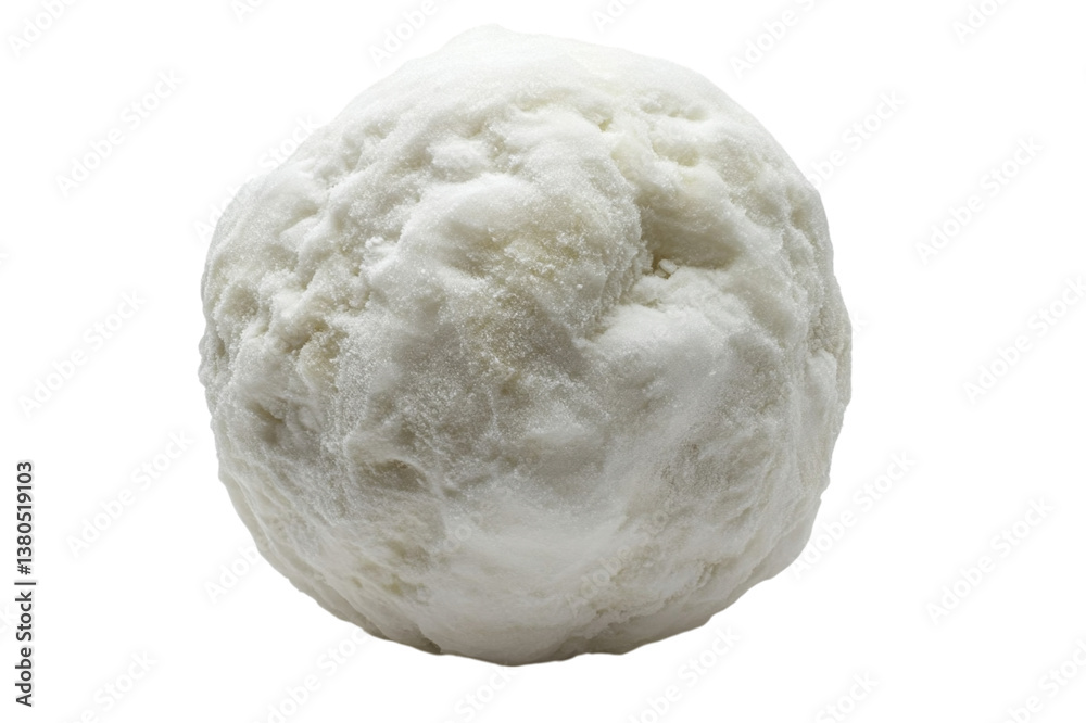 Naklejka premium A Delectable White Ice Cream Sphere