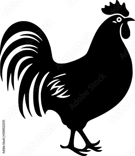 Chicken | Minimalist and Simple Silhouette - Vector illustration