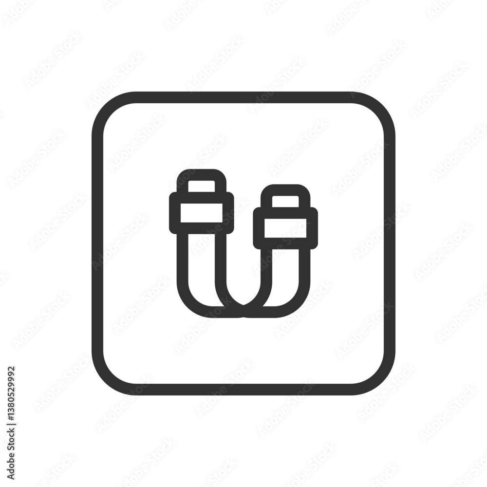 SATA Cable Icon - Modern Simple Flat Vector for Web and Mobile SATA Cable Icon - Modern Simple Flat Vector for Web and Mobile