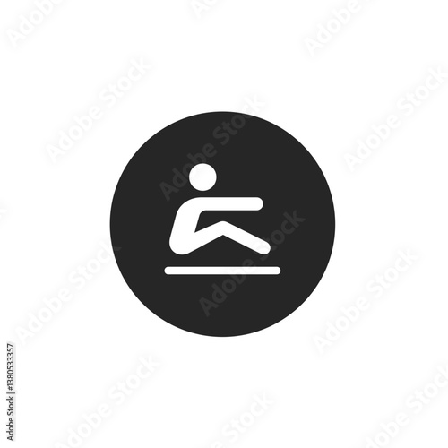 Indoor Rowing Filled Circle Icon
