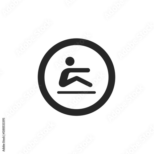 Indoor Rowing Circle Icon
