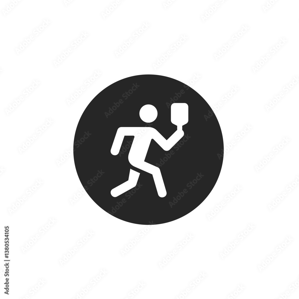 Pickleball Filled Circle Icon Pickleball Filled Circle Icon