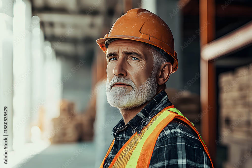 © fadi - Close up of warehouse worker scanning and holding box while smiling at camera in a large warehouse © fadi - Close up of warehouse worker scanning and holding box while smiling at camera in a large warehouse