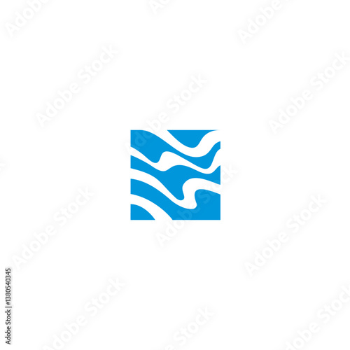 wave square abstract pattern, texture, blue