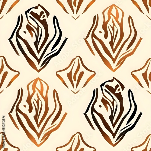 Seamless four zebra-print patterns designs are interconnected for an enhanced visual appeal.