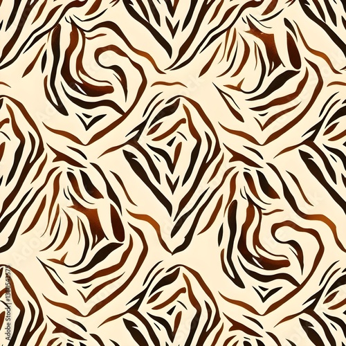 Seamless four zebra-print patterns designs are interconnected for an enhanced visual appeal.