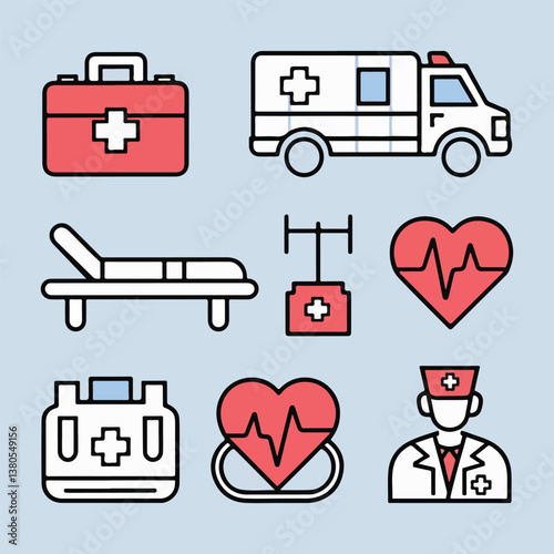 Solid Color Vector Illustrations for World Red Cross Day – T-Shirt, Sticker, Poster, Social Media, Print Cards, and Animated GIF Designs