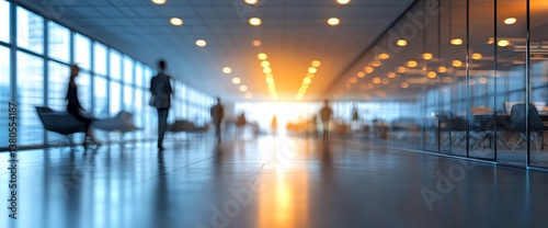 Wallpaper Mural Silhouetted Business People in Modern Office Lobby. Torontodigital.ca