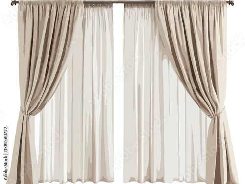 Curtain vector art