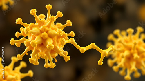 Aflatoxin B1 mold carcinogenic molecule. 3D rendering.