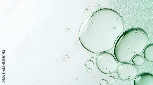 water drops on light green background