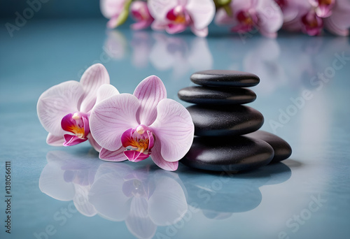 Orchid among stones