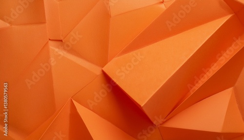 Orange origami paper texture background