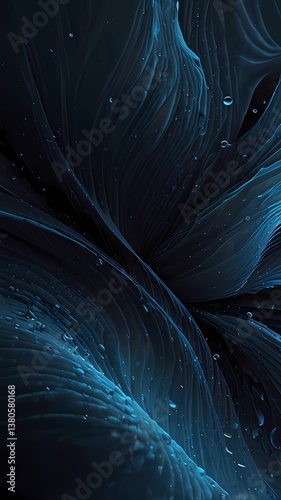 3 d illustration abstract concept background in dark blue colors. Modern backdrop for smartphone screens