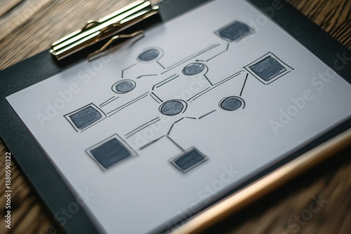 Investment strategy flowchart displayed on a minimalist whiteboard