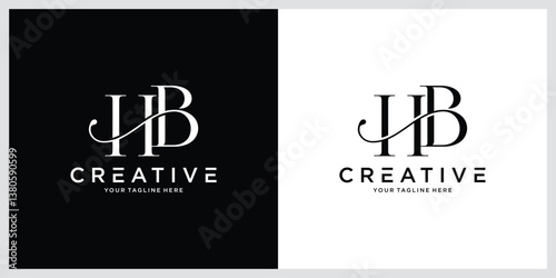 Initial HB letter logo design vector