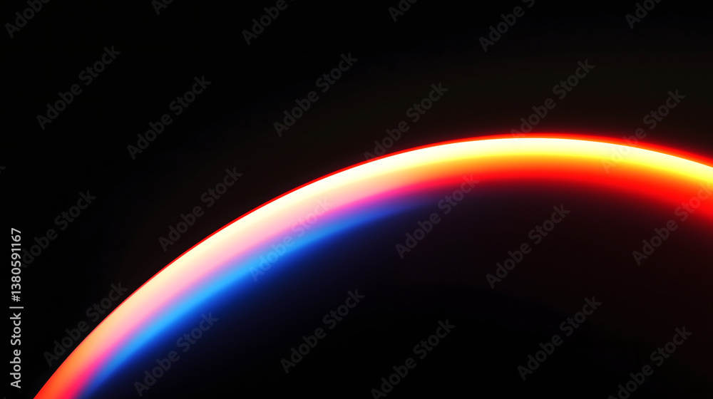 Fototapeta premium Colorful arc light and shadow show brilliant
