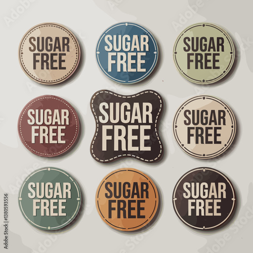 Collection of "Sugar Free" Labels – Vector Set