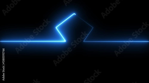 Wallpaper Mural A minimalist neon line icon glows with sharp, luminous edges, smoothly transitioning between vibrant colors like pink, blue, and green, creating a modern, sleek design. Torontodigital.ca