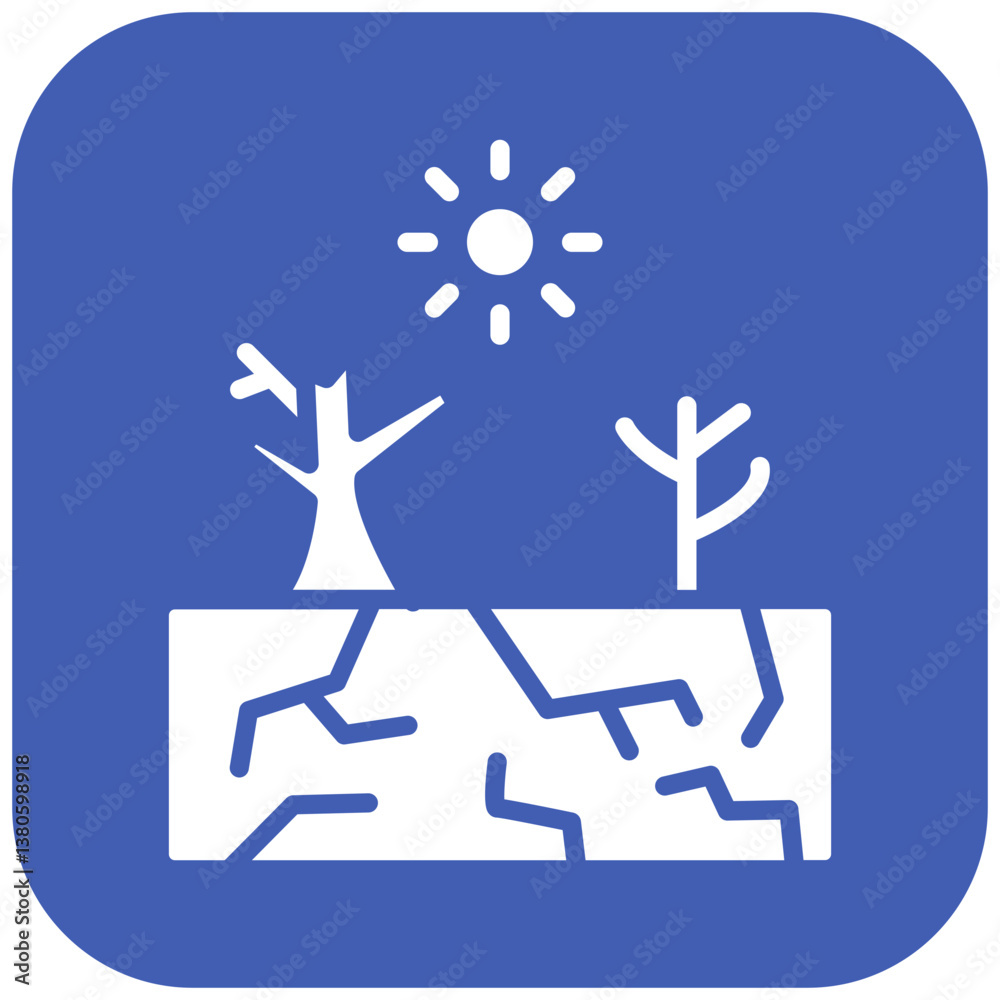 Obraz premium Desertification Icon