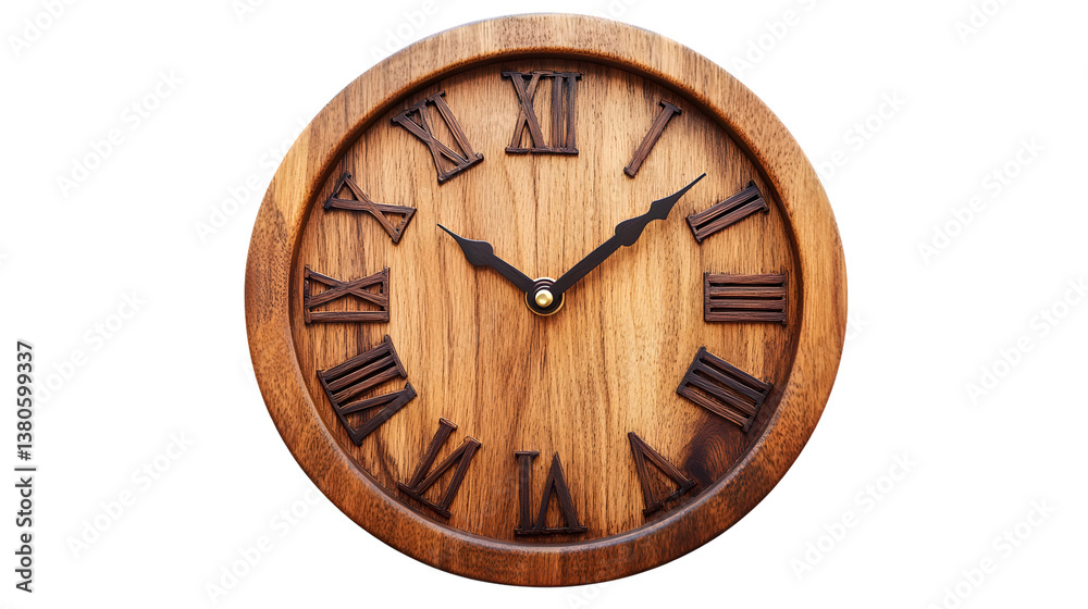 custom made wallpaper toronto digitalProfessional Standard Wooden Clock on White Background for Time Management and Productivity Concepts