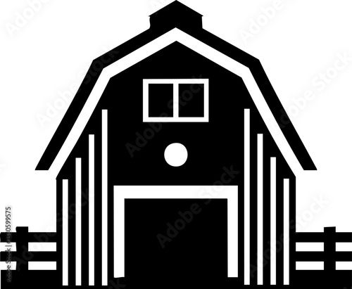 Barn farm house field building village vector country illustration harvest farming home