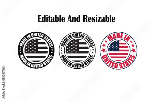 Made in Usa Logo Stamp, Made in Usa, 