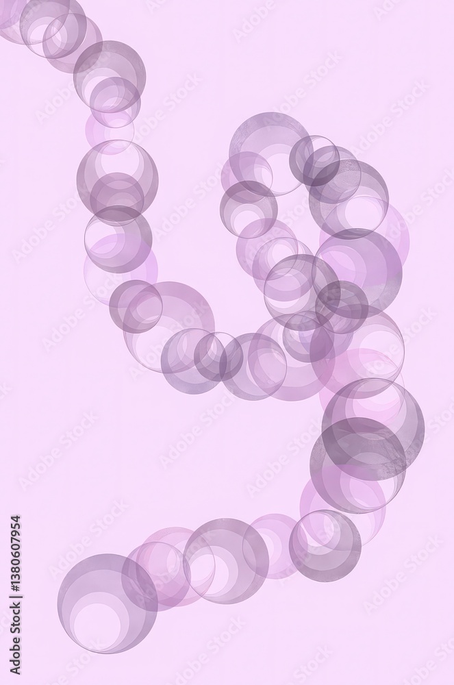 Fototapeta premium pink pearl necklace on white background