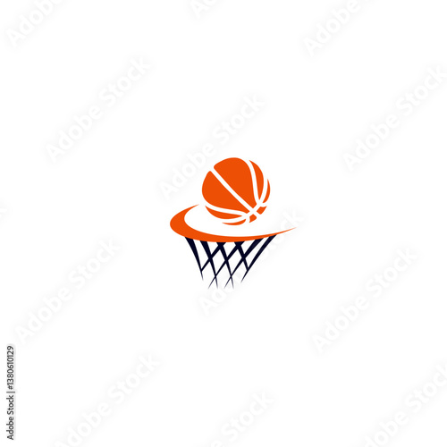 Basketball dunk ball championship logo design.