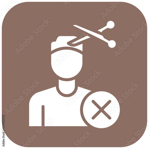 No Hair Cutting Icon