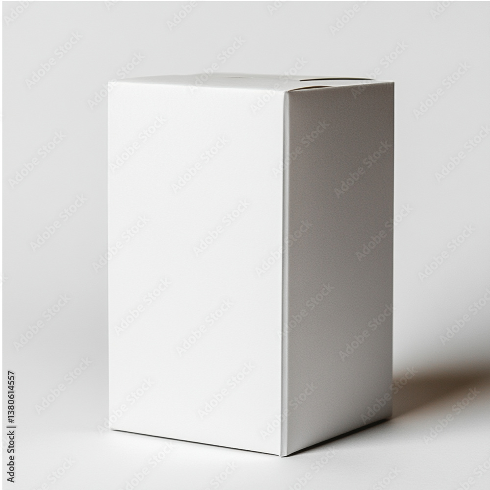Naklejka premium A blank rectangular box with a matte finish, positioned upright, ready for product branding.