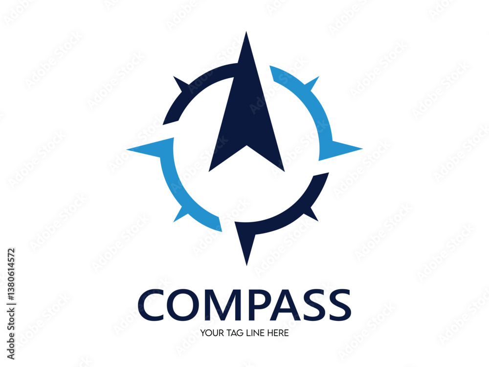 Fototapeta premium Compass Creative Concept Logo Design Template