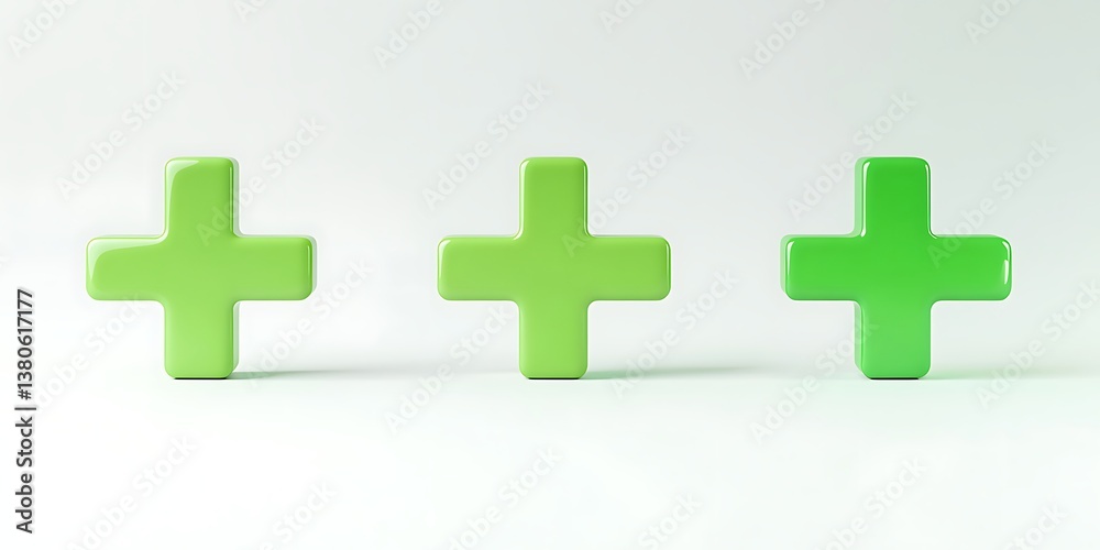 Obraz premium a set of green letters