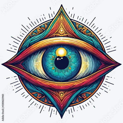 Eye of providence. stock illustration