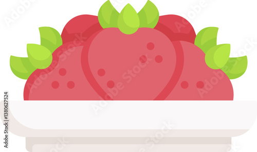 strawberry Illustration on a white background.