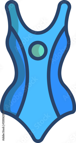 swim suit Illustration on a white background.