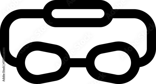 swimming glasses Illustration on a white background.