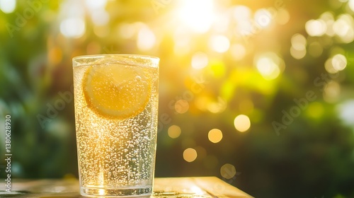 glass of fresh cold lemonade