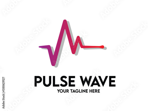 Pulse Wave logo Vector Creative Sound waves logo concept design template