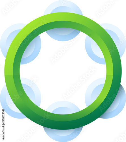 tambourine Illustration on a white background.