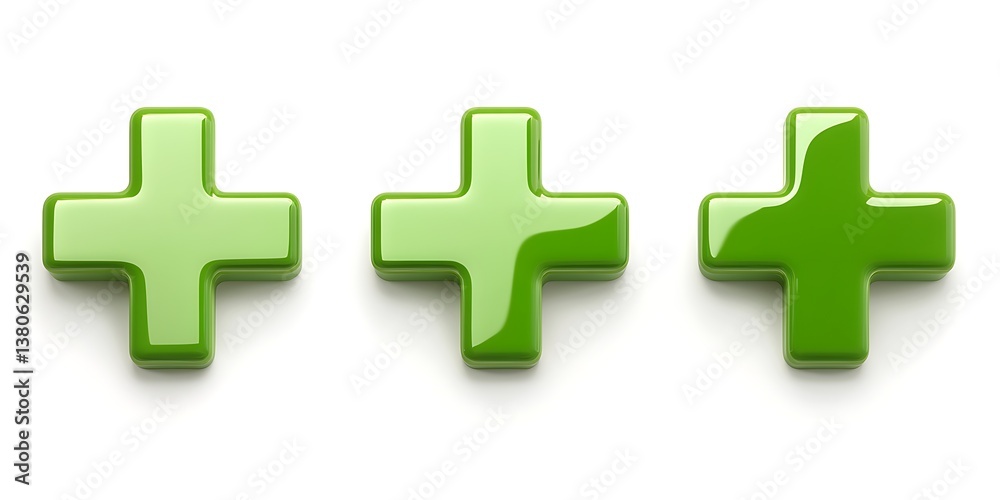 Obraz premium a set of green letters