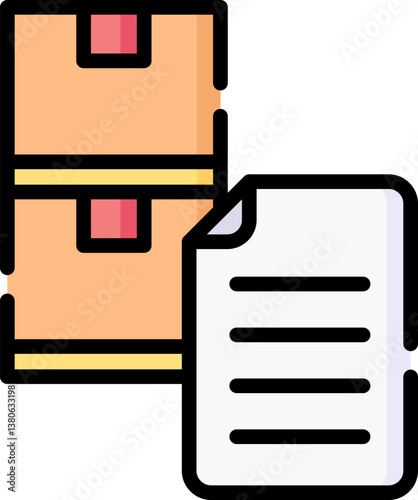 warehouse Illustration on a white background.