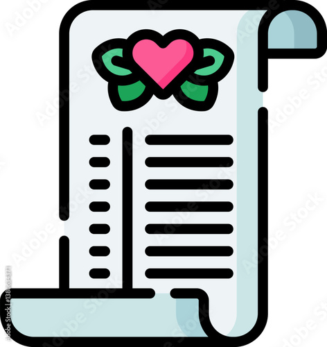 wedding vows Illustration on a white background.