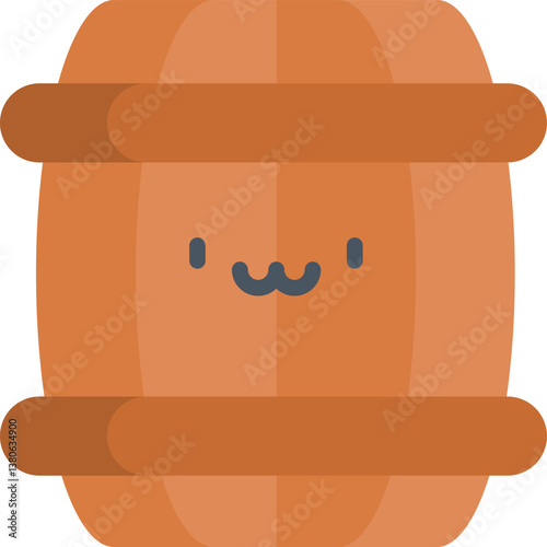 wine barrel Illustration on a white background.