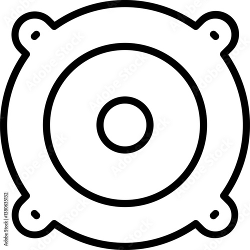woofer Illustration on a white background.