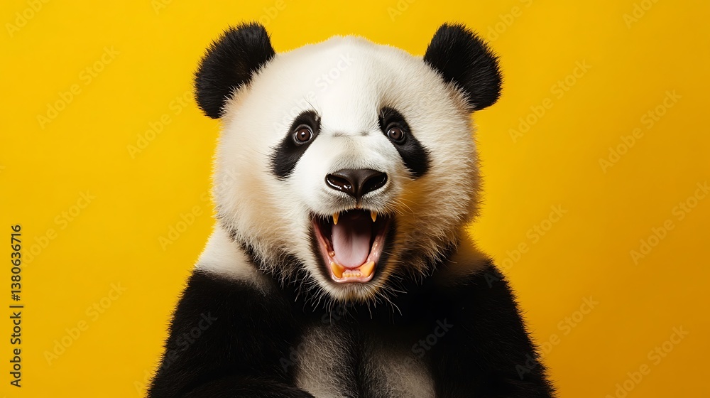 Happy panda showing big smile images Happy panda showing big smile images