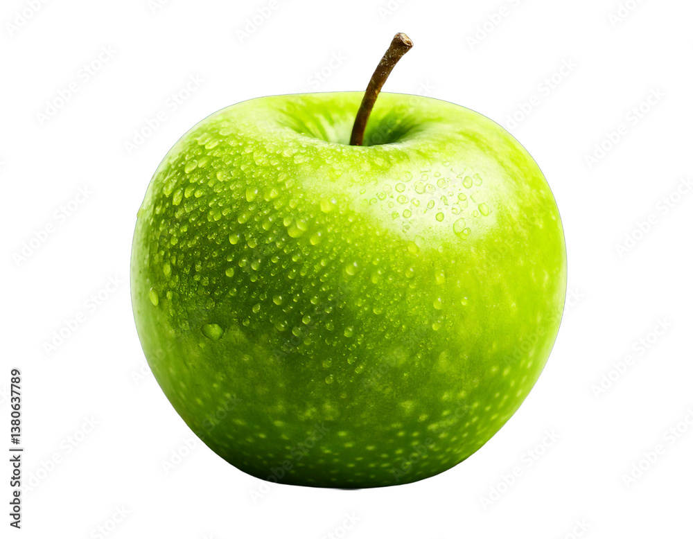 Clipart png image of a green apple . generative ai Clipart png image of a green apple . generative ai