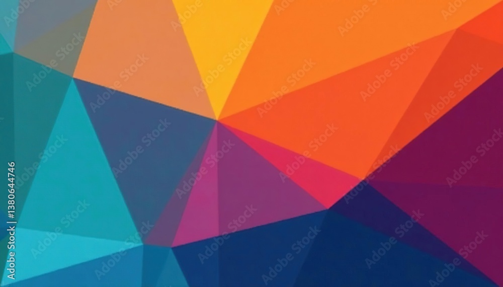 Obraz premium Geometric abstract shapes, vibrant color block design, artwork, circles, minimal