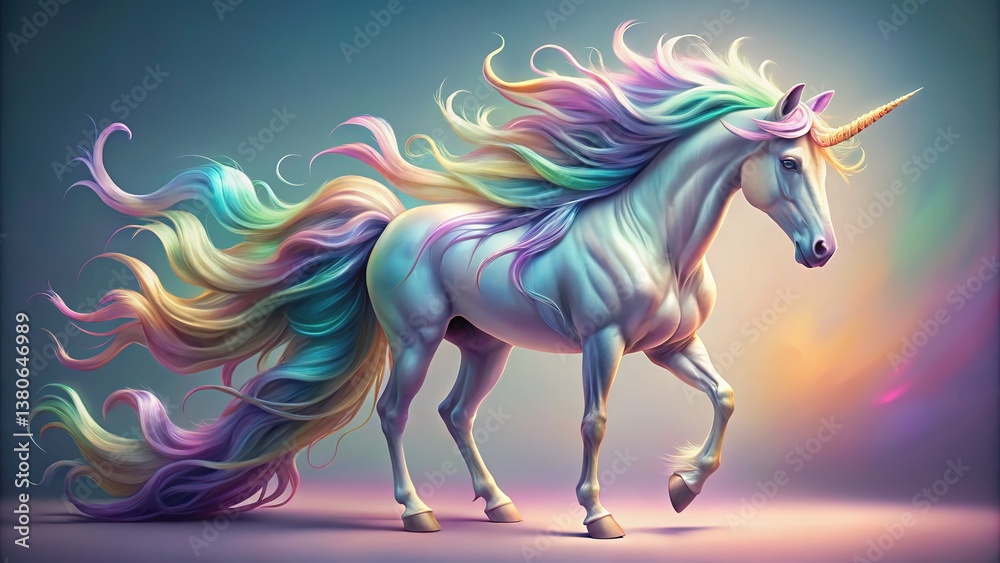 Fototapeta premium Magical Unicorn Hues, Fantasy Colors