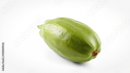 Wallpaper Mural Fresh Green Papaya Fruit on White Background Torontodigital.ca